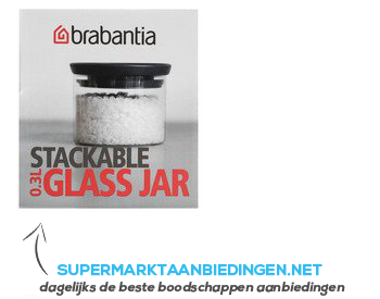 Brabantia Voorraadpot glas 0,35 lt aanbieding