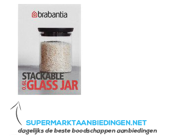 Brabantia Voorraadpot glas 0,6 lt aanbieding