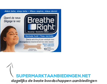 Breathe Right Neusstrips large normale huid aanbieding