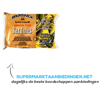 Brunswick Sardines in soja olie aanbieding