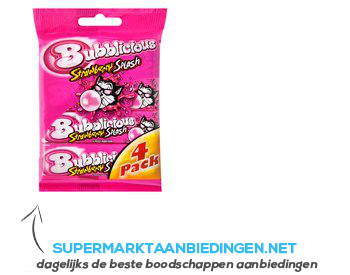 Bubblicious Strawberry splash aanbieding