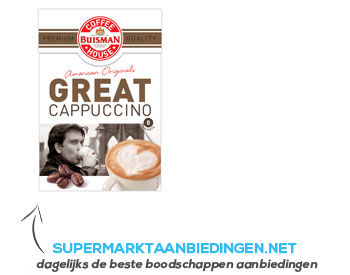 Buisman CoffeeHouse Great cappuccino aanbieding