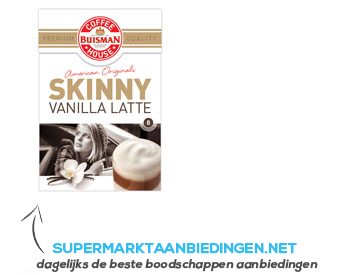 Buisman CoffeeHouse Skinny vanilla latte aanbieding