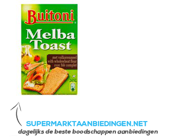 Buitoni Melba toast volkoren aanbieding