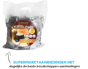 Caféclub Kaffee pads cappuccino aanbieding