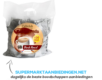 Caféclub Kaffee pads dark roast aanbieding