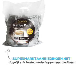 Caféclub Kaffee pads supercrem espresso aanbieding