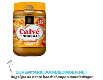 Calvé Pindakaas met stukjes pinda