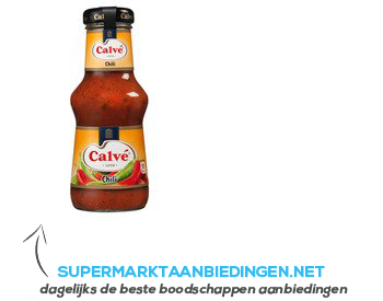 Calvé Saus fles chili aanbieding