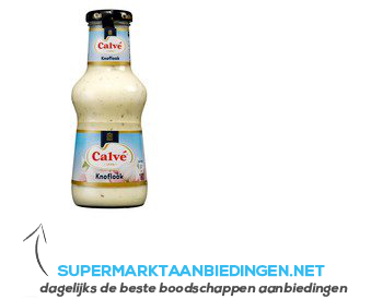 Calvé Saus fles knoflook aanbieding