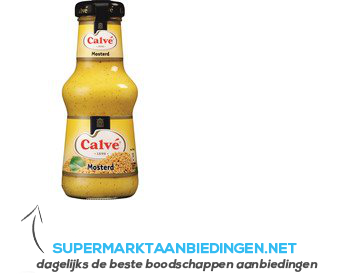 Calvé Saus fles mosterd aanbieding