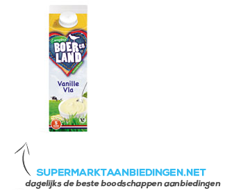 Campina Boer en land vanillevla aanbieding