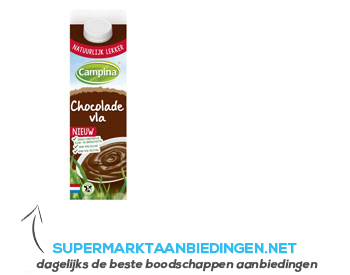 Campina Chocolade vla aanbieding