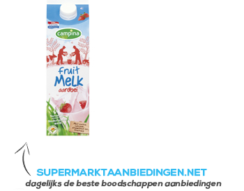 Campina Fruitmelk aardbei aanbieding