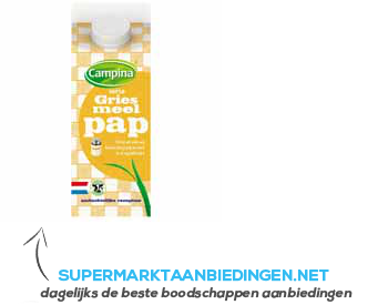 Campina Griesmeelpap aanbieding