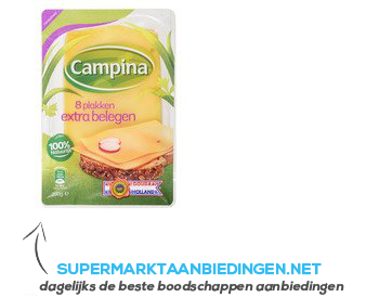 Campina Kaas extra belegen 48 plakken aanbieding