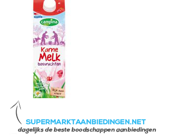 Campina Karnemelk bosvruchten aanbieding