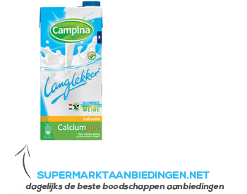 Campina Langlekker calcium plus halfvolle melk aanbieding