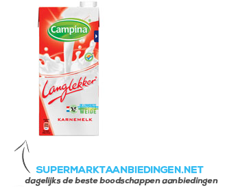 Campina Langlekker karnemelk aanbieding