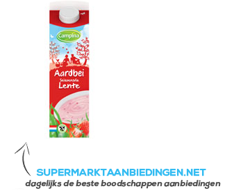 Campina Lentevla aardbei aanbieding