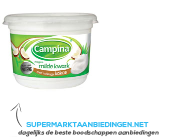 Campina Magere milde kwark kokos aanbieding