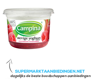 Campina Stevige yoghurt framboos-rabarber