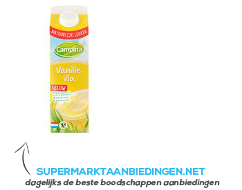 Campina Vanille vla aanbieding