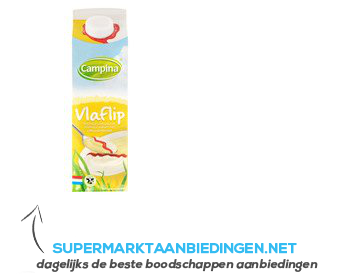 Campina Vlaflip vanille aanbieding