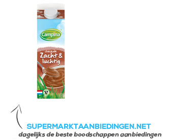 Campina Zacht & luchtig chocolade aanbieding