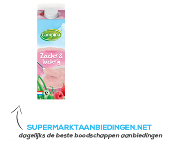 Campina Zacht & luchtig framboos aanbieding