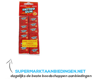 Candyman Tattoo gum aanbieding