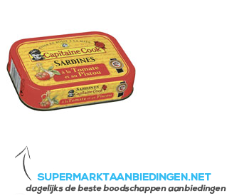 Captaine Cook Sardines met tomaat en pistou aanbieding