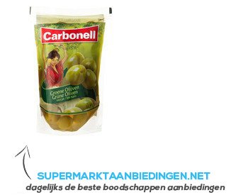 Carbonell Groene olijven met pit aanbieding