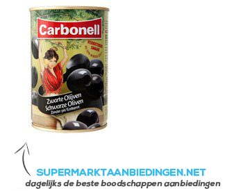 Carbonell Zwarte olijven zonder pit aanbieding