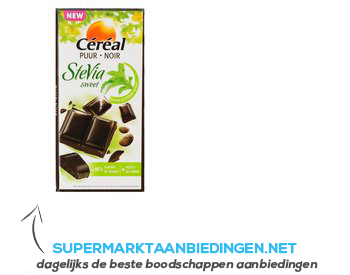 Cereal Chocoladetablet puur met stevia aanbieding