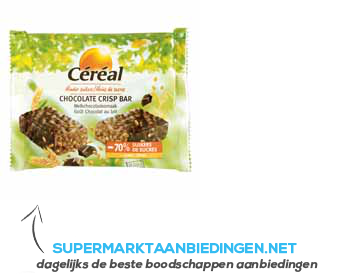 Cereal Chocolate crisp bar aanbieding