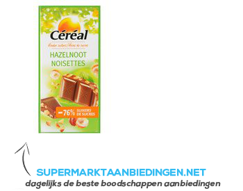 Cereal Tablet hazelnoot maltitol aanbieding