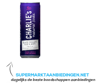 Charlie’s Natural Soda black currant, acai & mint