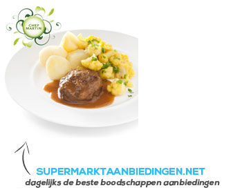 Chef Martin Rundergehaktbal, bloemkool met saus aanbieding