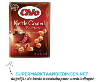 Chio Kettle coated borrelnoten sweet chili aanbieding