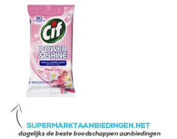 Cif Schoonmaakdoekjes pink lily aanbieding