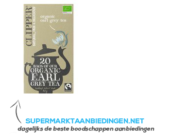 Clipper Organic earl grey tea aanbieding