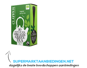 Clipper Organic green tea aanbieding