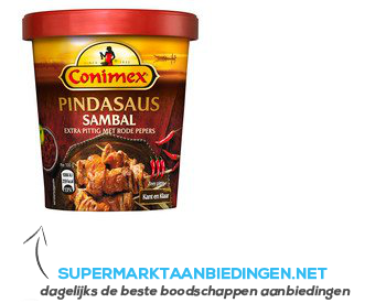 Conimex Satésaus hot sambal aanbieding