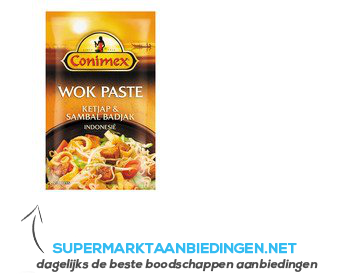 Conimex Wok paste ketjap & sambal badjak aanbieding