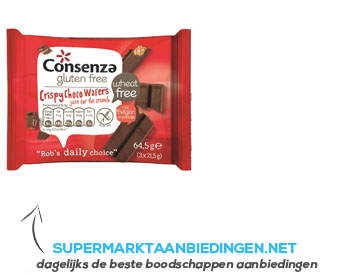 Consenza Crispy choco wafers glutenvrij aanbieding