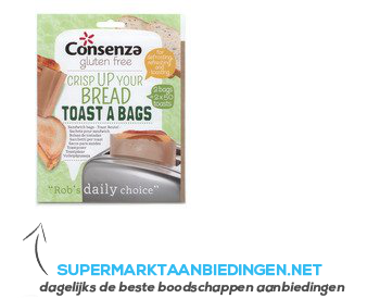 Consenza Toaster bags glutenvrij aanbieding