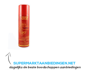 Cream of Nature Argan replenishing sheen spray aanbieding