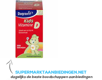 Dagravit Kids vitamine D tabletten aanbieding