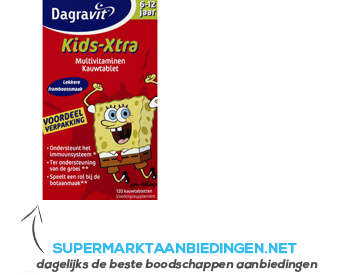 Dagravit Kids-xtra 6-12 jaar tabletten aanbieding